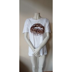 T-Shirt met Panterlippen print